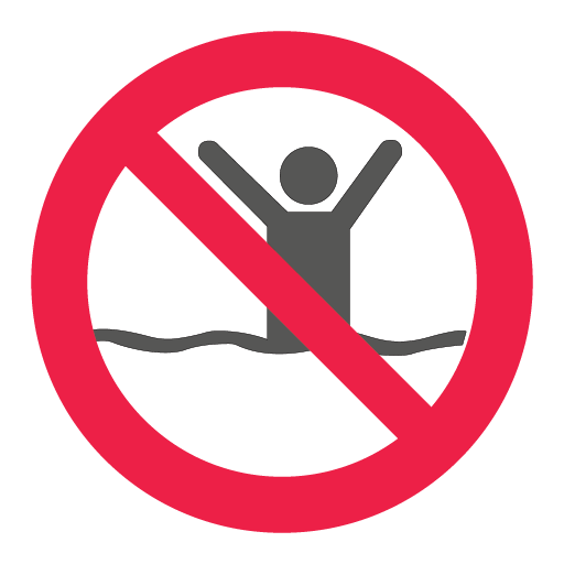 people who cannot swim are not allowed to slide