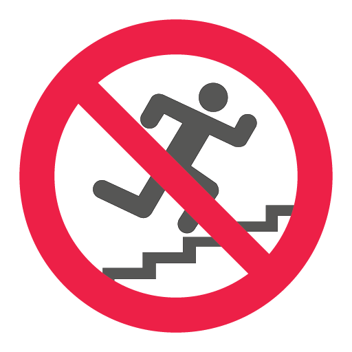 Do NOT run along the stairs